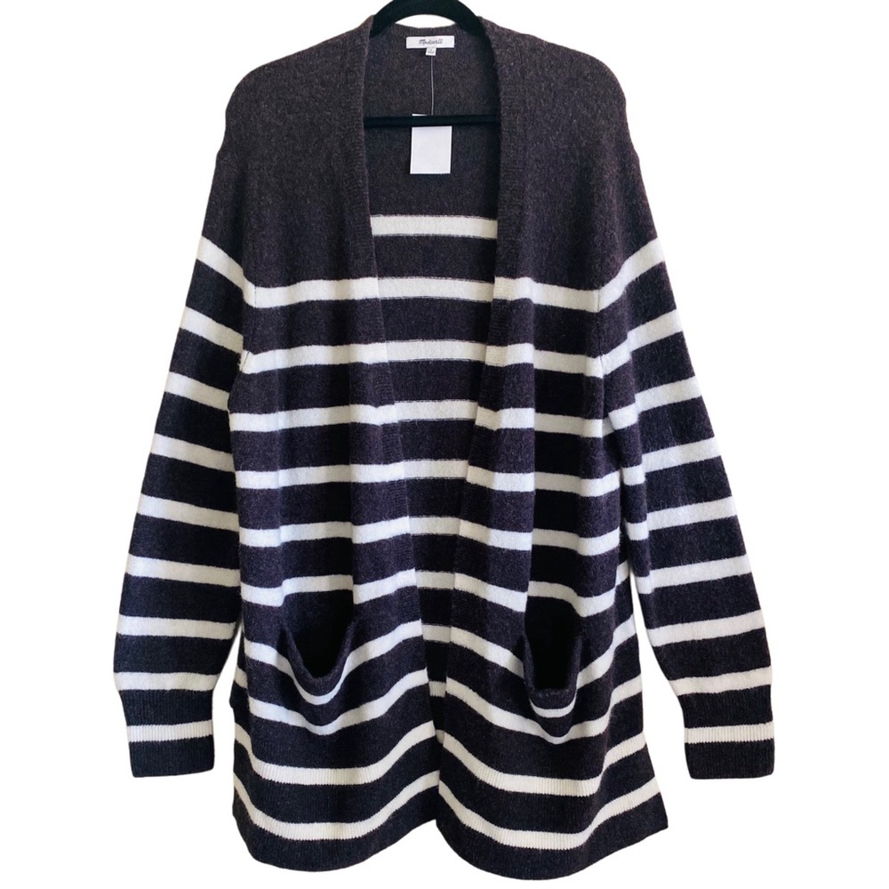 MADEWELL Supersoft Alpaca Blend Open Front Cozy Walker Sweater Cardigan Sz L NWT